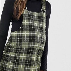 Plaid Pinafore Mini Dress